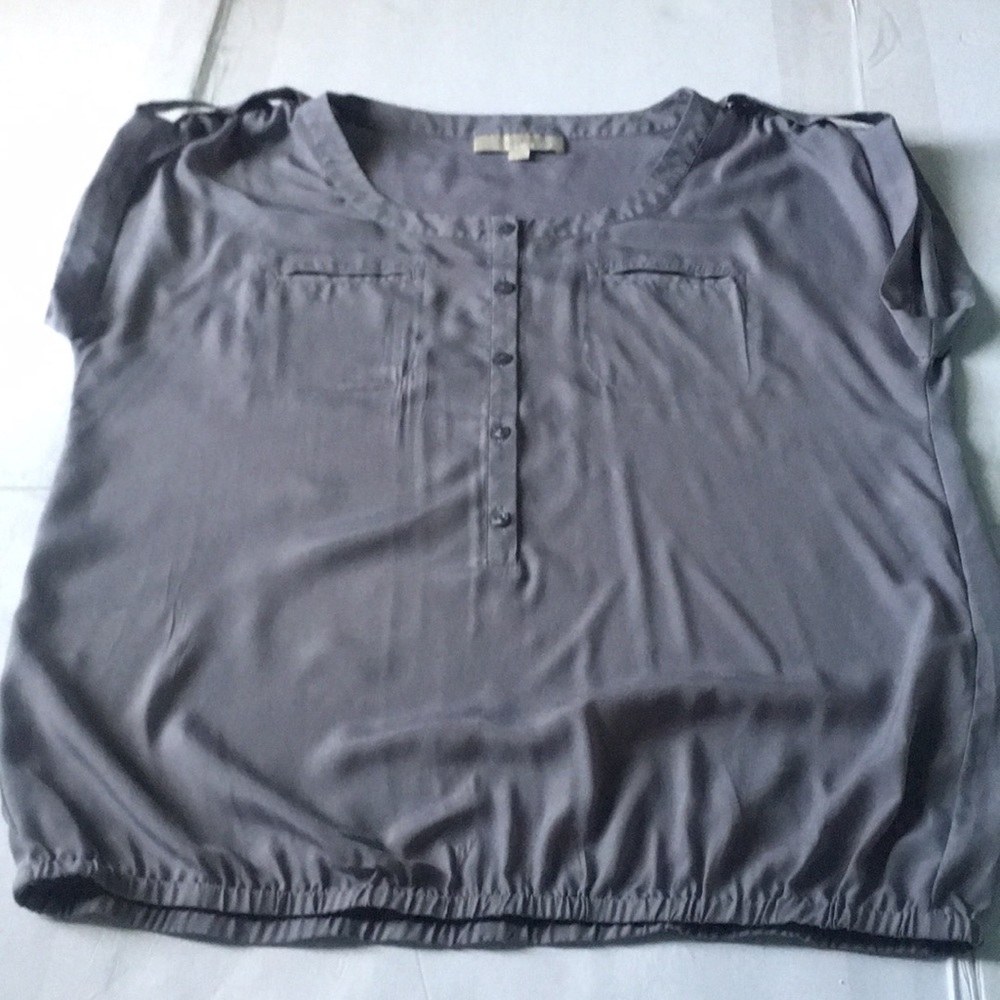 Dark Gray, Double Front Pockets ,Short Sleeve